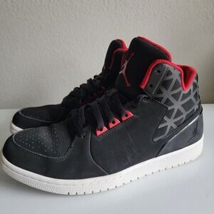 Nike Jordan 1 Flight 3 Mens Size 10 Basketball Shoes Black/Red High Top Sneakers